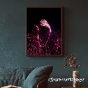 Blue Wall Art Photo Frame Mockup for Instagram Post.webp
