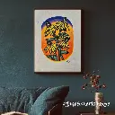 Blue Wall Art Photo Frame Mockup for Instagram Post.webp