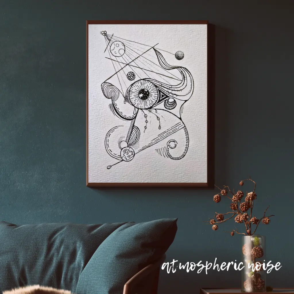Blue Wall Art Photo Frame Mockup for Instagram Post.webp