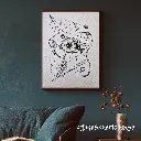 Blue Wall Art Photo Frame Mockup for Instagram Post.webp