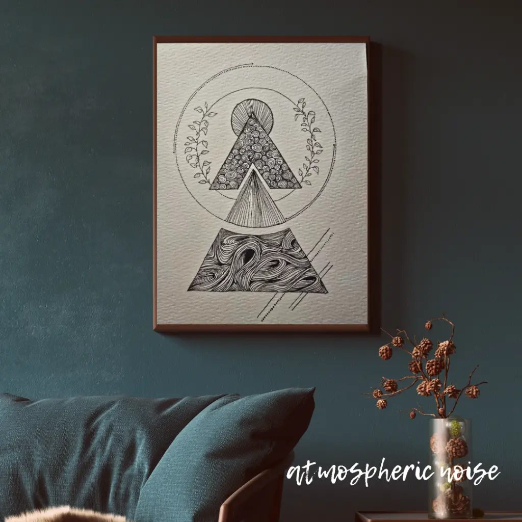 Blue Wall Art Photo Frame Mockup for Instagram Post.webp