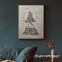 Blue Wall Art Photo Frame Mockup for Instagram Post.webp