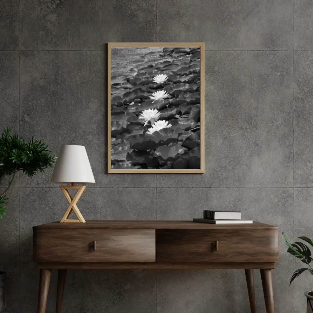 Grey 3D Industrial Style Wall Frame Mockup Instagram Post.webp