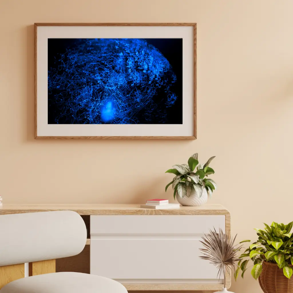 Brown Minimalist 3D Illustration Wall Frame Mockup Instagram Post.webp