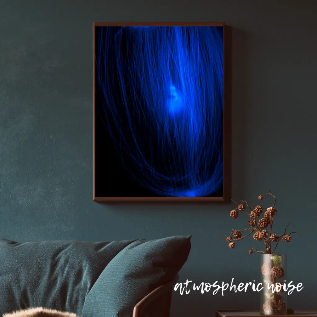 Blue Wall Art Photo Frame Mockup for Instagram Post.webp