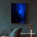 Blue Wall Art Photo Frame Mockup for Instagram Post.webp