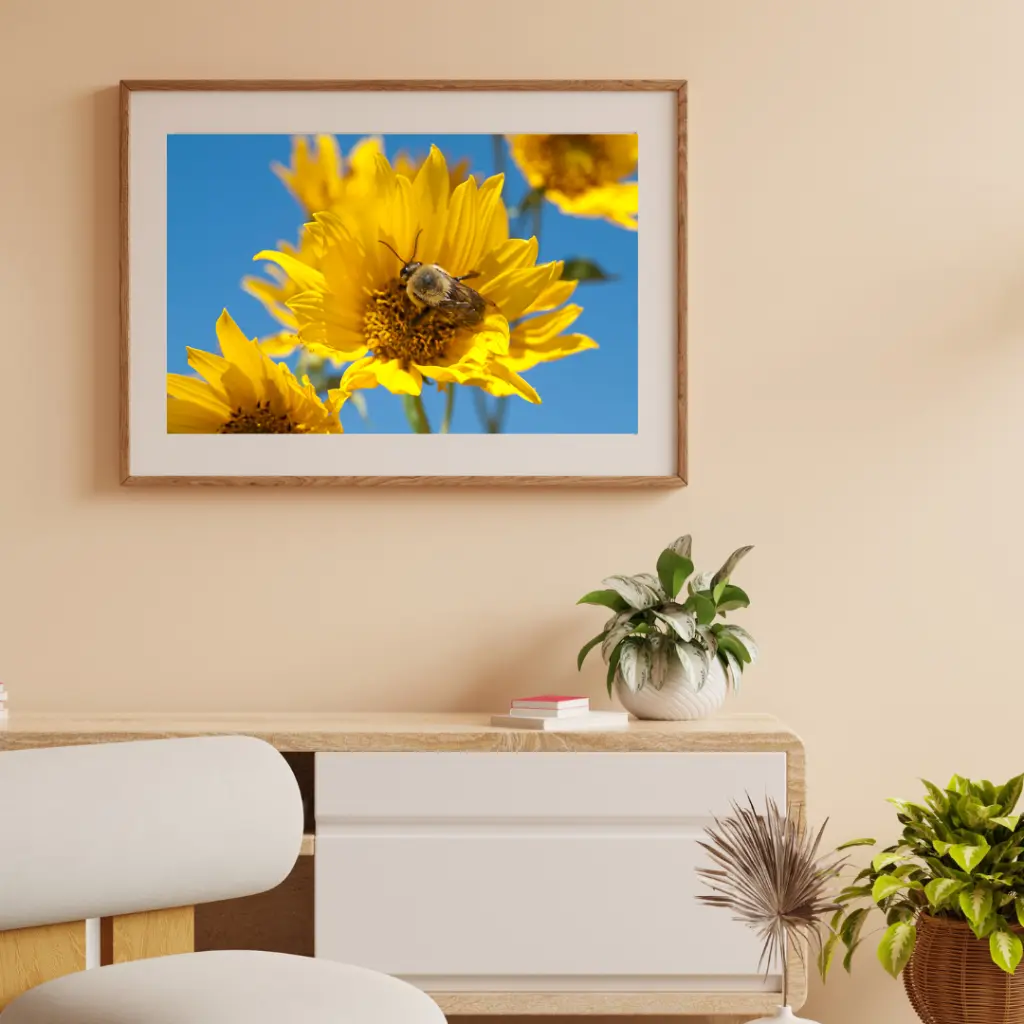 Brown Minimalist 3D Illustration Wall Frame Mockup Instagram Post.webp