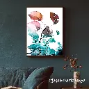 Blue Wall Art Photo Frame Mockup for Instagram Post (2).webp