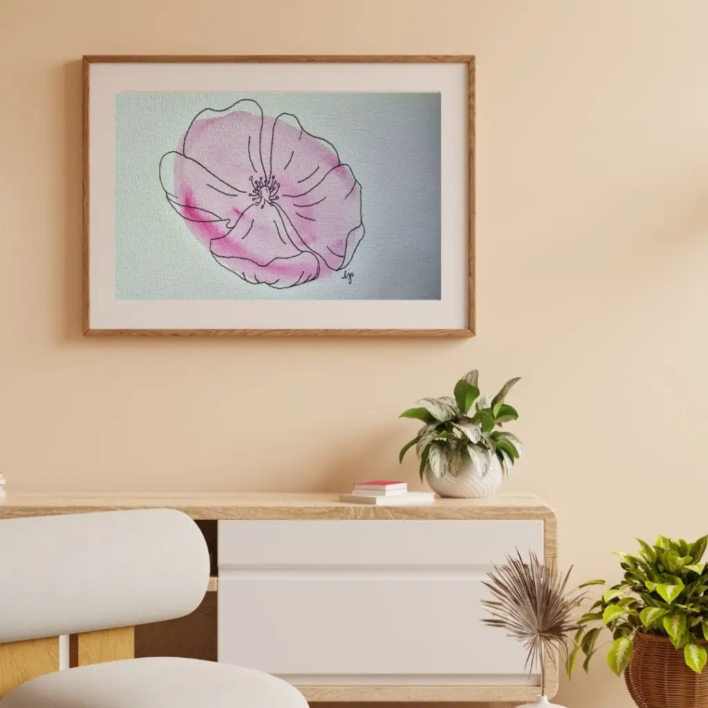 Brown Minimalist 3D Illustration Wall Frame Mockup Instagram Post.webp