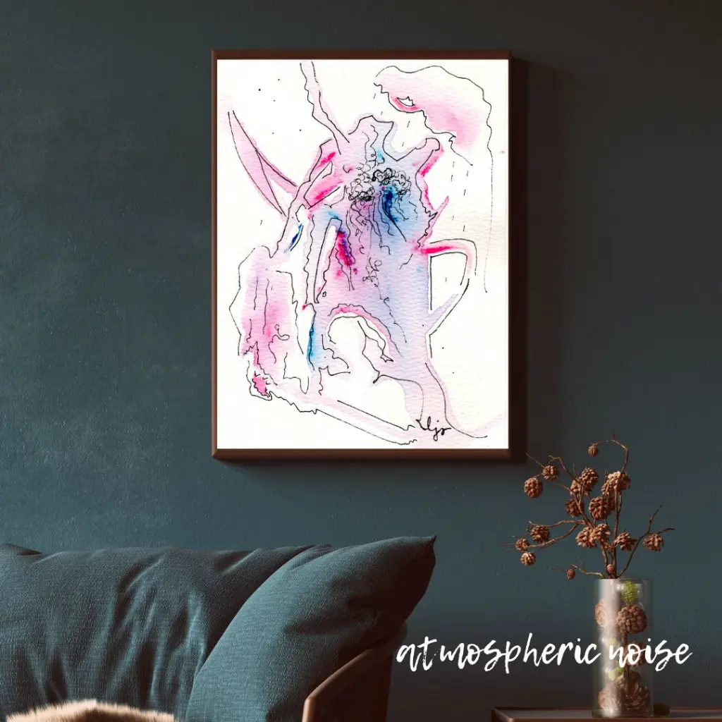 Blue Wall Art Photo Frame Mockup for Instagram Post.webp