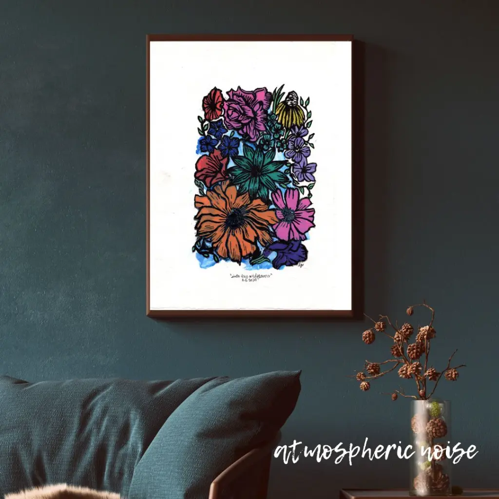 Blue Wall Art Photo Frame Mockup for Instagram Post.webp