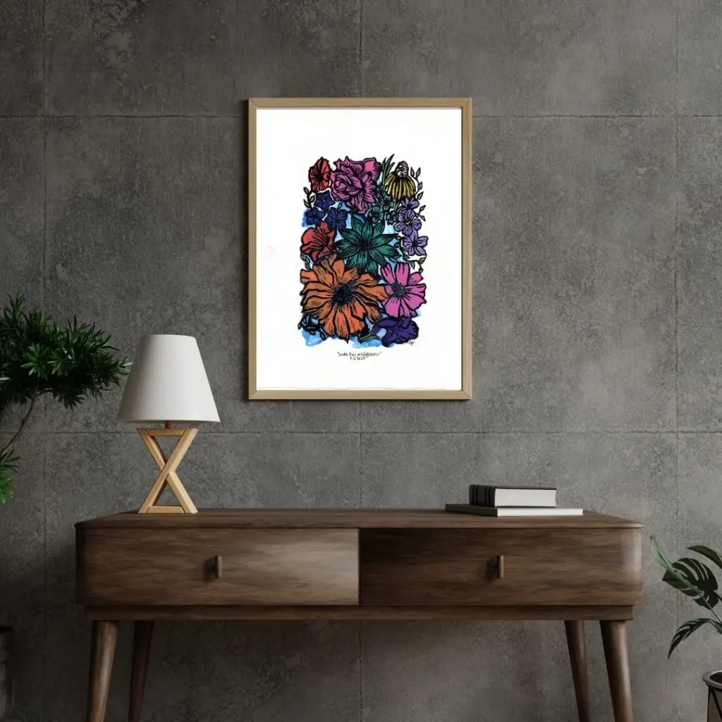 Grey 3D Industrial Style Wall Frame Mockup Instagram Post.webp