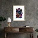 Grey 3D Industrial Style Wall Frame Mockup Instagram Post.webp