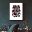 Blue Wall Art Photo Frame Mockup for Instagram Post.webp