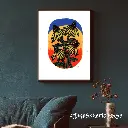 Blue Wall Art Photo Frame Mockup for Instagram Post.webp