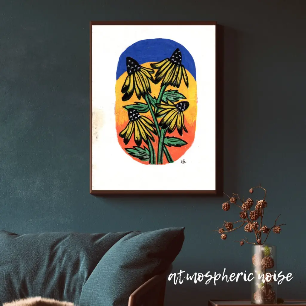 Blue Wall Art Photo Frame Mockup for Instagram Post.webp