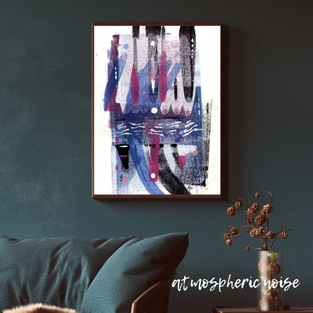 Blue Wall Art Photo Frame Mockup for Instagram Post.webp