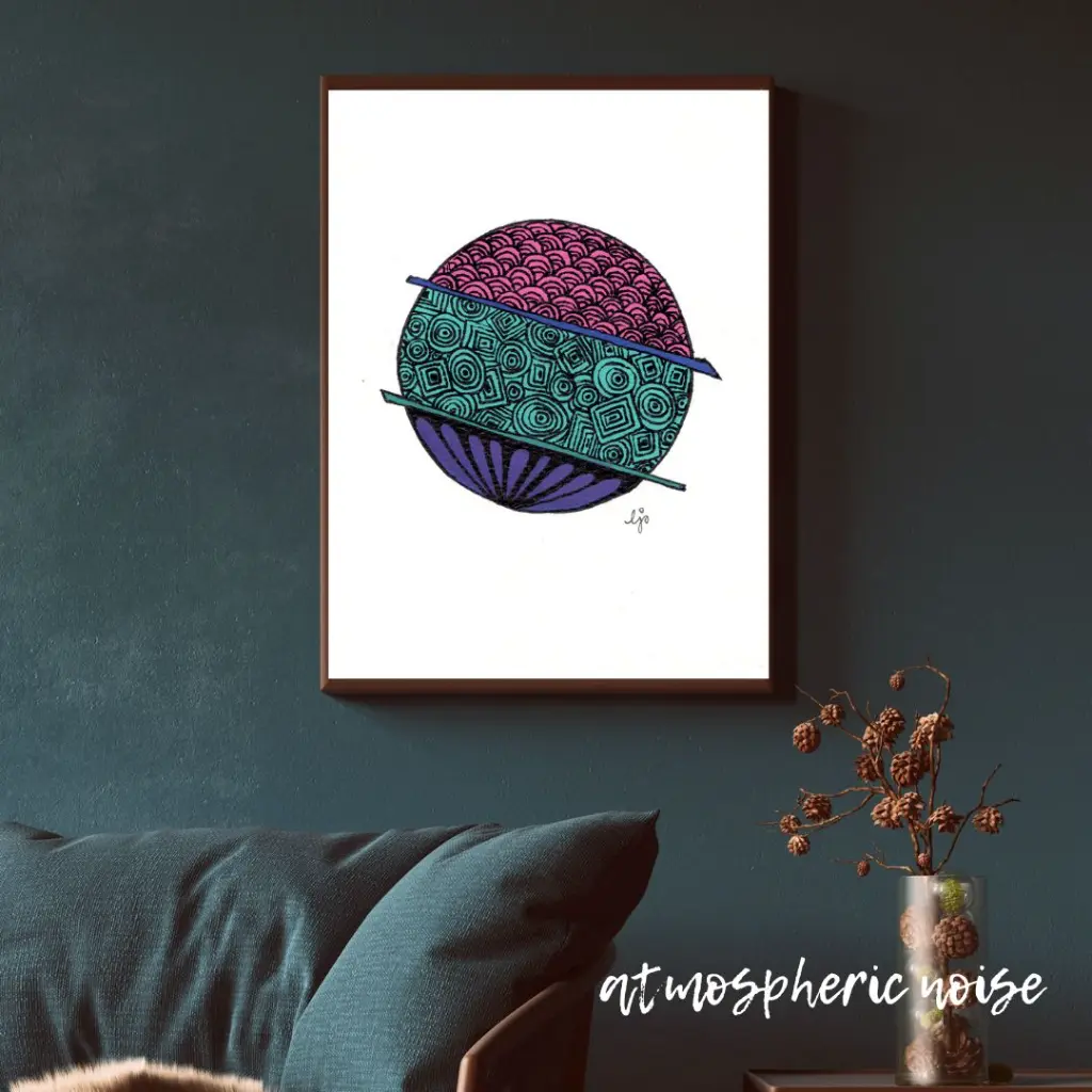 Blue Wall Art Photo Frame Mockup for Instagram Post.webp