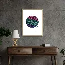 Grey 3D Industrial Style Wall Frame Mockup Instagram Post.webp