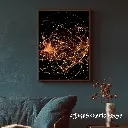 Blue Wall Art Photo Frame Mockup for Instagram Post.webp