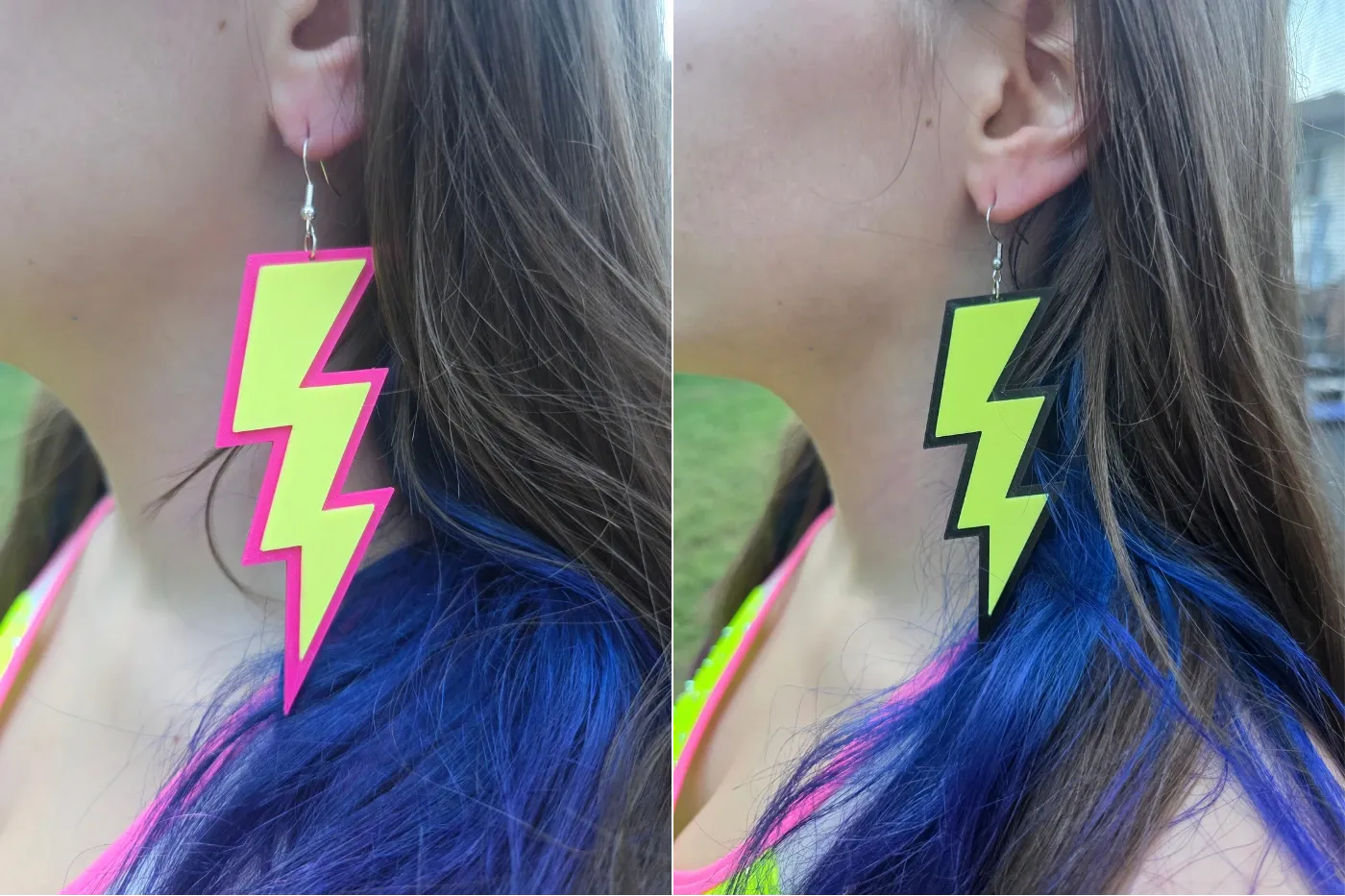 80's Lightning Bolt Earrings
