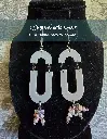 Grey Modern Boho Arch Resin Earrings