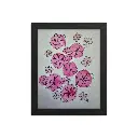 Pink Flowers Drawing Reproduction Print