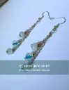 Drop Chain Beaded Dangly Handmade Earrings