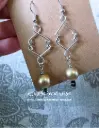 Infinity Bracket Drop Earrings - Handmade