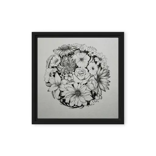 Circle of Flowers Canvas Print