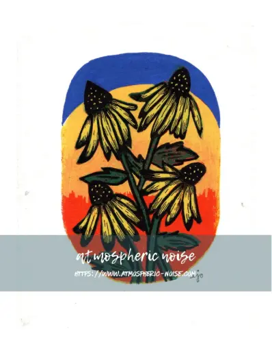 "Coneflowers" Artist Edition Linocut Print  #1