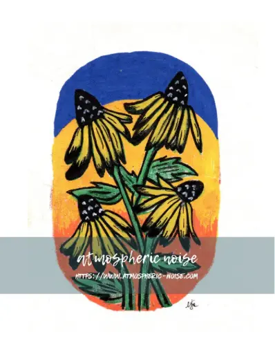"Coneflowers" Artist Edition Linocut Print  #3